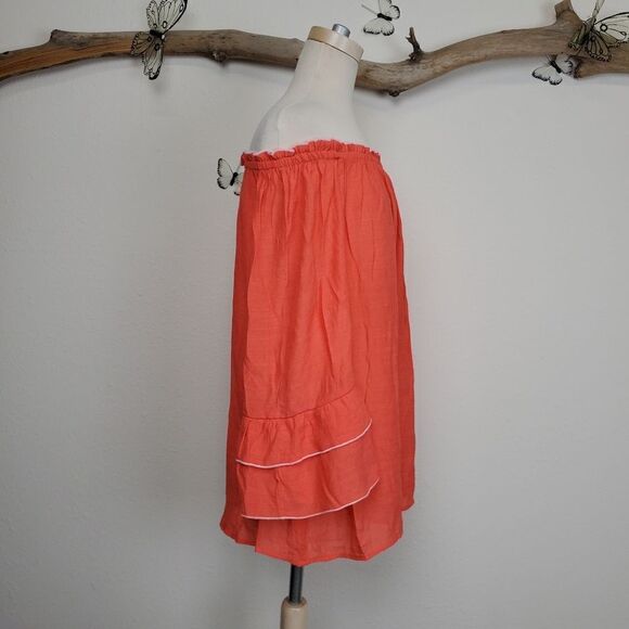 Unique spectrum off shoulder ruffle sleeve top - Picture 5 of 7